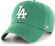 47 MLB Unisex-Adult Alternate Clean Up Adjustable Hat Cap - One Size (US, Alpha, One Size, Los Angeles Dodgers Kelly Green/White)