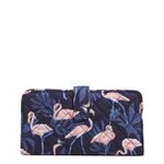 Vera Bradley Women's Cotton Finley Wallet with RFID Protection, Flamingo Party, One Size