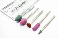 ADDLER DENTAL STONE BURS ABRASIVE MOUNTED FOR GRINDING,ACRYLIC TRIMMING SET OF 5 PCS.