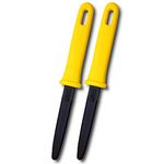 CANARY Corrugated Cardboard Cutter Dan Chan, Safety Box Cutter Knife [Non-Stick Fluorine Coating Blade], Made in Japan, Yellow (DC-190F-1) (2 pcs)