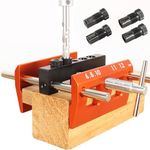 O'SKOOL Self Centering Dowel Jig Kit with Drill Guide Bushings – Wide Capacity Wood Doweling Jig Tool for Precise Hole Alignment and Strong Joint Making