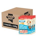 Good Boy Duck Twists - Natural Dog Treats - Low Fat - Bulk Box - 3 x 320g