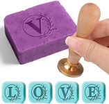 Vodolo Personalized Stamp for Homemade Soap - Letter V Custom Initial, Multi-Functional Making Kit Supplies - Personalized Gift for Crafter
