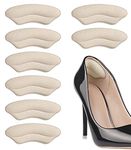 Heel Pads for Shoes That are Too Big, Heel Inserts for Women, Heel Grips for Womens Shoes, Heel Protectors, Heel Cushion Liners for Blisters Loose Shoes, Shoe Fillers (Beige)