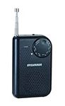 Sylvania Portable AM/FM Pocket Radio with Built-in Speaker, Black (SRC100-BLACK)