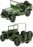 Magicwand® 1:18 Scale Die-Cast【Willlys Tactical Jeeep】 with Openable Bonnet,Roof,Front Windscreen & Working Steering【Pack of 1】