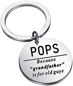 Pops Keychain Grandfather Gift Grandpa Birthday Gift Grandfather Gift from Grandkids (Pops old guys)