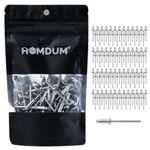 Homdum Aluminium Blind Rivet - Metal POP Rivets for Riveting Gun/Riveter machine Pack of 100 Pieces. (4.0 x 12)