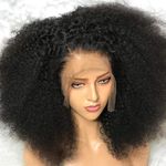 Kinky Curly Lace Front Wig Human Hair 20 inches Kinky Curly hd Lace Wig Pre Plucked Brazilian 13X4 Kinky Curly Lace Frontal Wigs 180% Density