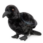 Frankiezhou Home Crow Stuffed Animals - Realistic Standing Black Raven Plush Toy 10inch, Soft Plush Toy Crow Wild Animal Dolls, Cute Little Bird Raven Plush as Gift for Your Friends