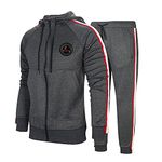 AOTORR Men's Tracksuits 2 Piece Set Outfit Full Zip Jogging Sweatsuits Activewear Sport Suit Set TZ23 Dark Gray M