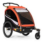 Burley Cub X 2 Seat Children's Bicycle Trailer in Atomic Red