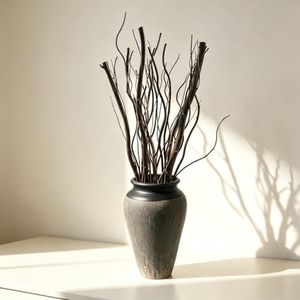 FGCJFTHDRHDRG Curly Willow Branches, Dark Brown Dried Twigs, 17 Inches, 15 Pack, Bendable Sticks for Vases, Home, Garden, Bathroom Decor