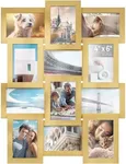 SONGMICS Collage Picture Frames, 4x6 for Wall Decor Set of 12, Multi Family Photo for Gallery Decor, Hanging Display, Assembly Required, Pale Gold