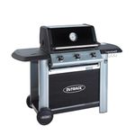 Outback Magnum - 3 Burner Gas BBQ Grill with Side Burner - Black & Silver