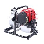 Gasoline Water Pump 1 inch Dirty Water Pump 1.7HP 38cc 4 Stroke Petrol Engine Portable Garden Pump 8000 L/h for Lawn Irrigation, Swimming Pool