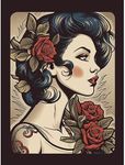 Artery8 Pin Up Girl Tattoo Ink Body