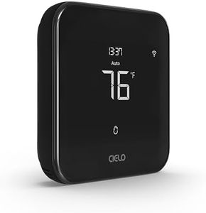 Cielo Smart Thermostat Eco | Supports Conventional Systems up to (2H/2C) & Heat Pumps (4H/2C) | Free C-Wire Adapter | Alexa, Google, Siri Shortcuts, SmartThings, IFTTT | DIY Installation (Black)