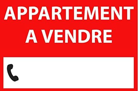 PANNEAU PERSONNALISABLE IMMOBILIER APPARTEMENT À VENDRE (Avec oeillets, Bleu)