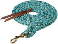 Weaver Leather Poly Cowboy Lead with Snap, 5/8" x 10', Turquoise/Brown/Tan