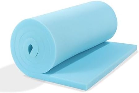 HOMBYS Upholstery Foam Memory, 1/2" Height 72" L x 24" W High Density Foam Padding Couch Cushion Support,Cut to Size Foam Furniture Replacement Pad for Sofa, Mattress Sag Support, 0.5" H, Blue
