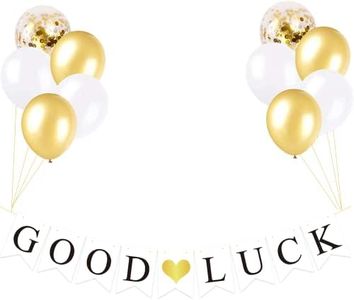 Good Luck Banner Balloons Bunting for Retirement Farewell Going Away Office Work Party Graduation Decorations