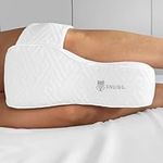 SNUGL Knee Pillow for Sleeping on Side | Memory Foam Knee Pillow for Knee Pain, Leg Elevation Pillow with Strap Helps Relieve Pain from Sciatica, Nerves, Leg, Back, Hips - Knee Cushion for Pregnancy