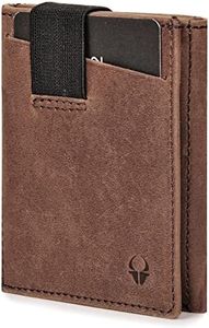 DONBOLSO Wallet 2 I Slim Wallet with RFID Protection I 9 Card Slots for up to 13 Cards I Genuine Leather Credit Card Holder for Men and Women I Vintage Brown