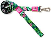 Max & Molly Stylish Comfort Padded Dog Leash, Double-Stitched Soft Neoprene, Secure Brushed Metal Hardware, Upper D-Ring for Accessories, Easy Grip Snap Hook & Machine Washable, Tropical