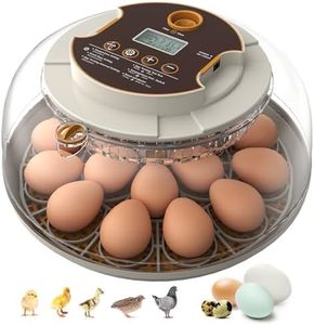 Incubators for Hatching Eggs,18 Egg Incubator with Automatic Egg Turning and Humidity Control,Incubators for Chicken Eggs, Ducks, Goose, Quail, Turkey,Egg Incubator with LED Display, Egg Candler