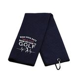 Funny Golf Towels for Women Move Over Boys Show You How to Golf Embroidered Golf Towels (Move Over Boys)