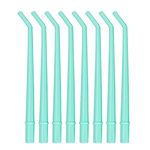 Healifty 25PCS Disposable Dental Surgical Aspirator Suction Tubes Curved Tips Dental Saliva Ejector Tips (Green)