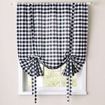 Sweet Home Collection Kitchen Window Curtain Treatment Panel 63" Black/White