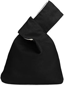 Muka Borsa da polso donna in stile giapponese con nodo in tela, Borsa da sera per le donne, Borsa di totalizzatore del favore del partito, Custodia per trucco da polso