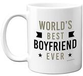 Stuff4 Anniversary Mug Gift for Him - Worlds Best Boyfriend Ever Mug - Gifts for Boyfriends, Special Mugs for Him, Birthday Valentine's Christmass Gift, 11oz Ceramic Dishwasher Safe Mug