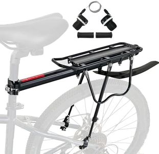 Tailcle Rear Bike Rack, Bike Cargo Rack Quick Release Bike Rack for Back of Bike Aluminum Alloy Bicycle Rear Back Rack Bike Luggage (Semi Release Rear Bike Rack with Fender)