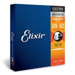 Elixir Strings, Electric Guitar Strings, Nickel Plated Steel with NANOWEB Coating, Longest-Lasting Bright Tone with Comfortable Feel, 7 String Super Light 9-52