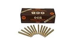 OCB Pre-Rolled Tubes - 200 Unbleached Paper Tube with Hollow Tip