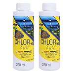 Foodie Puppies Aquatic Remedies Chlor Away - 220ml (Pack of 2) | Suitable for Fresh Water and Salt Water | Chlorine and Chloramine Remover | Aquarium Water Conditioner, with Free Key Ring