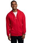 Fruit of the Loom Men's Eversoft Fleece Sweatshirts & Hoodies, Full Zip-Red, Medium