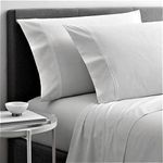 Cottingon, Premium 400 TC 100% Egyptian Cotton 4 PC Sheet Set 15" Deep, White-Olympic Queen