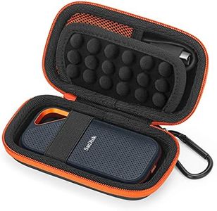 Estuche para Sandisk Extreme/Sandisk Extreme Pro/WD My Passport SSD Portable, Funda ​Caja Disco Duro Rígida Viaje Almacenamiento, Bolsa Cubrir Protectora Transporte Portátil(Rust Red)