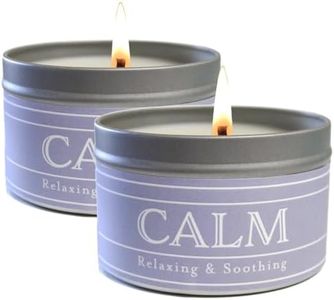 Calm | Aromatherapy Candle for Meditation, Sleep, Relaxation | Lavender, Sandalwood, Patchouli, & Amber Candle | Made in USA | Reduces Anxiety & Stress | Calming, Yoga, Meditation Gifts (2 Pack)