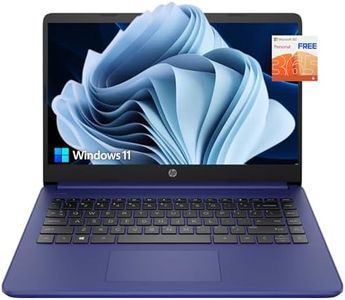 HP Stream Laptop, 14" HD Display, Intel Celeron N4020 Processor, 16GB Memory, 320GB Storage (64GB eMMC + 256GB card), 1-Year Office 365,Webcam, HDMI, Wi-Fi, USB-C, Windows 11 Home, Indigo Blue, JVQ MP