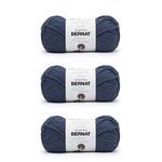 Bernat Softee Cotton Seaside Blue Yarn - 3 Pack of 120g/4.25oz - Nylon - 3 DK (Light) - 254 Yards - Knitting/Crochet