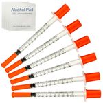 Hautllaif 20 pcs1ml Dispensing Measuring Tool + Alcohol Wipes, Plastic Multiple Uses Measuring Tools, Individually Wrapped (20 Units + 20 Wipes)