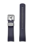 CRAFTER BLUE CB09 Curved End Watch Band Rubber Strap Replacement for Seiko Samurai Prospex Automatic Dive Watch SRPB51, SRPB09, SRPB53, SBDY007, SBDY009, SBDY011, SBDY019, SBDY025 etc - Dark Blue