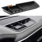 TACOBRO Interior Dashboard Storage Organizer Holder Tray Compatible with Atlas Cross Sport Accessories 2018 2019 2020 2021 2022 2023 Dash Mounted Holders Box ABS Black