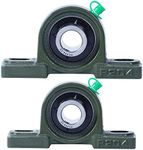 Donepart UCP204-12 Pillow Block Bearing, 3/4" 2 Hole Mount Flange Bearing, 3/4 inch Bore Bearing Bracket Unit, 2-Bolt Flange, Self Aligning Cast Iron Housing, Set Screw Locking Style Pillow Bearings