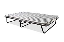 JAY-BE Value Folding Bed with Rebound e-Fibre Mattress, Fabric, Black, Easy Storage